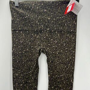Spanx Olive leopard full length leggings medium